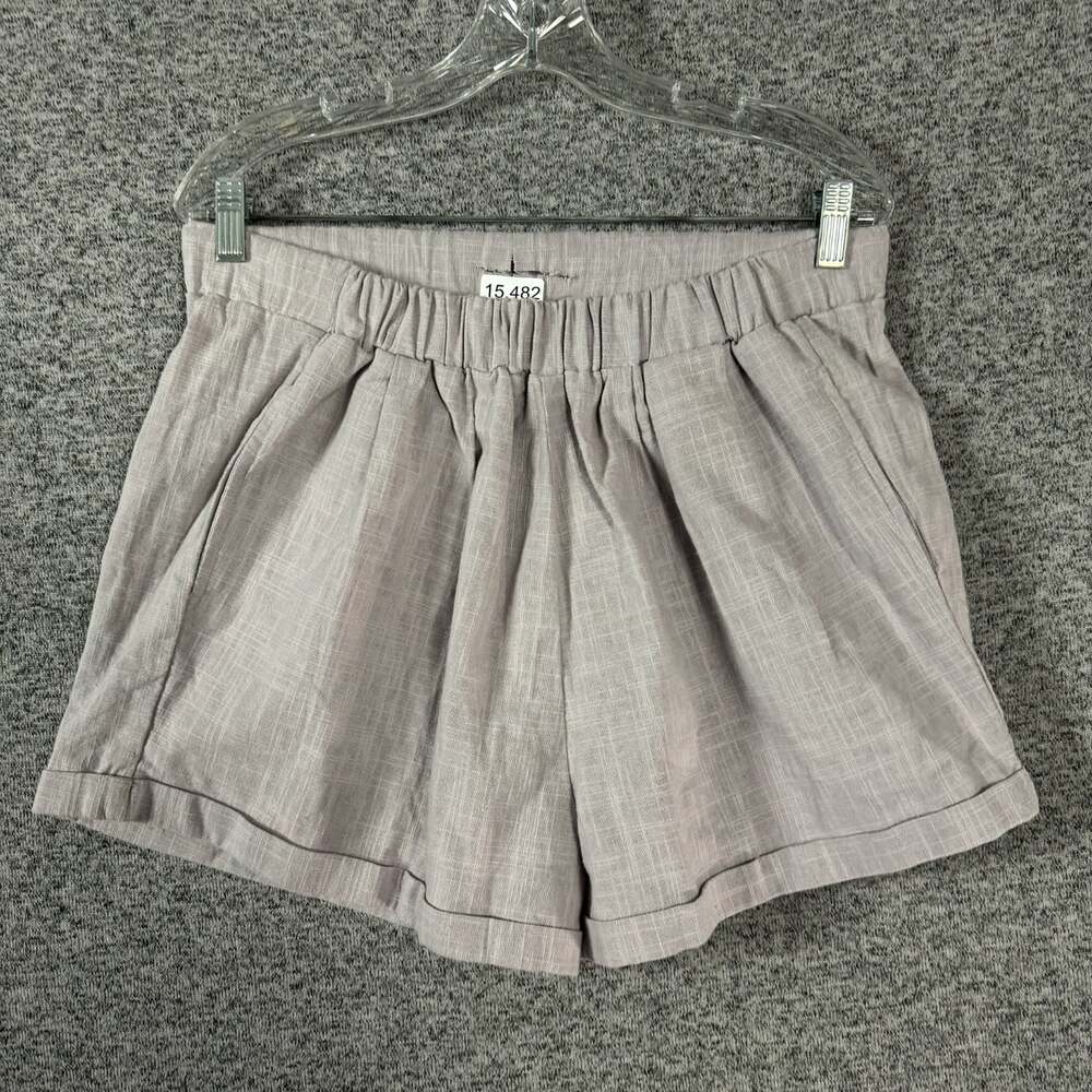 Lullaby Club Women's Size XS Light Pink Linen Woven Shorts